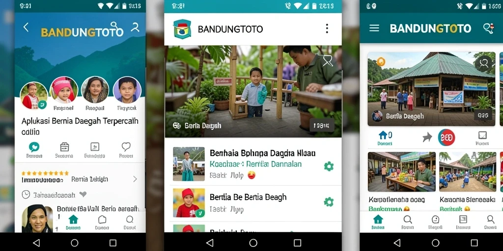 Tampilan antarmuka aplikasi BANDUNGTOTO untuk berita daerah.