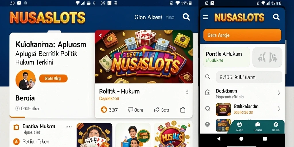 Tampilan antarmuka aplikasi NUSASLOTS untuk berita politik hukum.