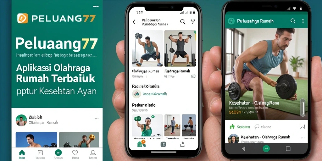 Antarmuka aplikasi PELUANG77 yang user-friendly untuk olahraga rumah.