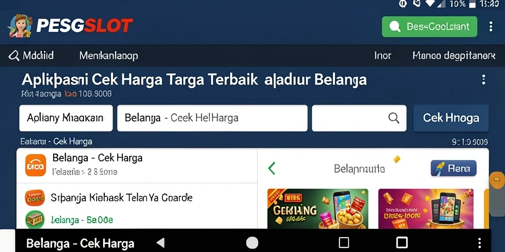 Tampilan antarmuka PESGSLOT untuk cek harga produk.