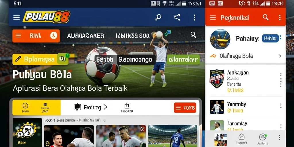Tampilan antarmuka aplikasi PULAU88 yang menarik dan informatif.