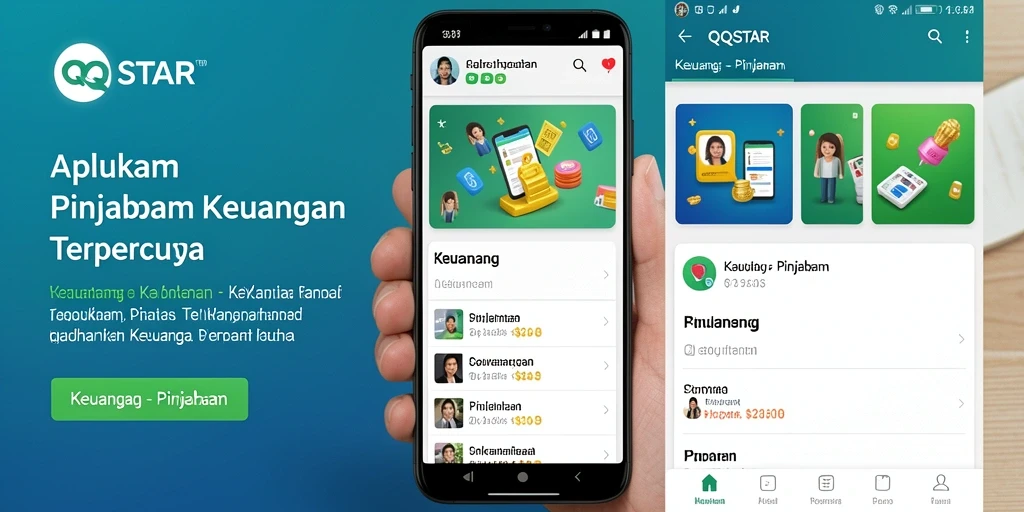 Antarmuka aplikasi QQSTAR yang rapi dan mudah digunakan.