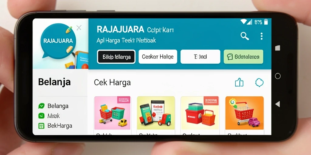 Antarmuka RAJAJUARA yang informatif untuk cek harga produk.