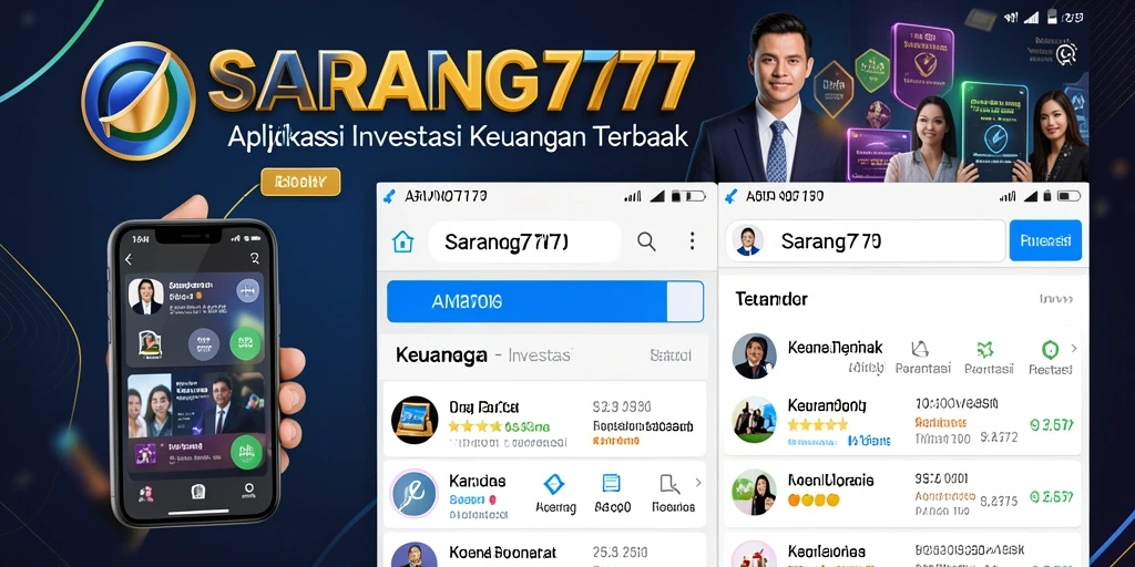Tampilan antarmuka pengguna aplikasi SARANG777 untuk investasi yang mudah.