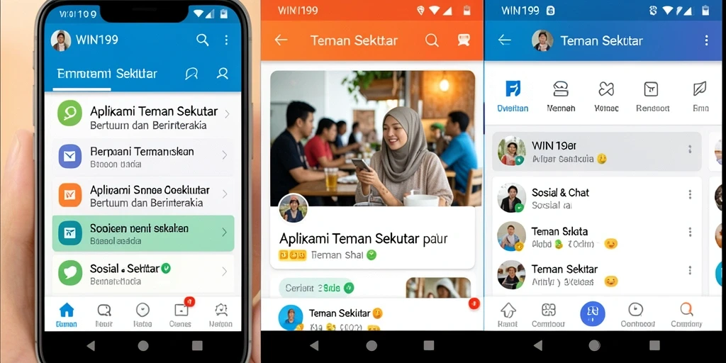 Tampilan antarmuka utama WIN199 yang memudahkan pencarian teman baru.