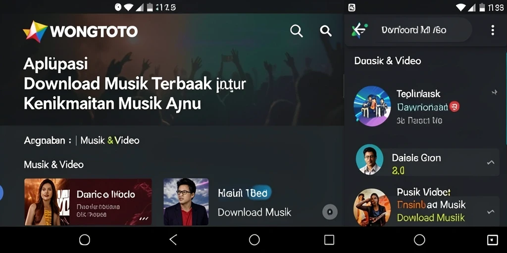 Tampilan antarmuka WONGTOTO yang intuitif dan mudah digunakan untuk download musik.